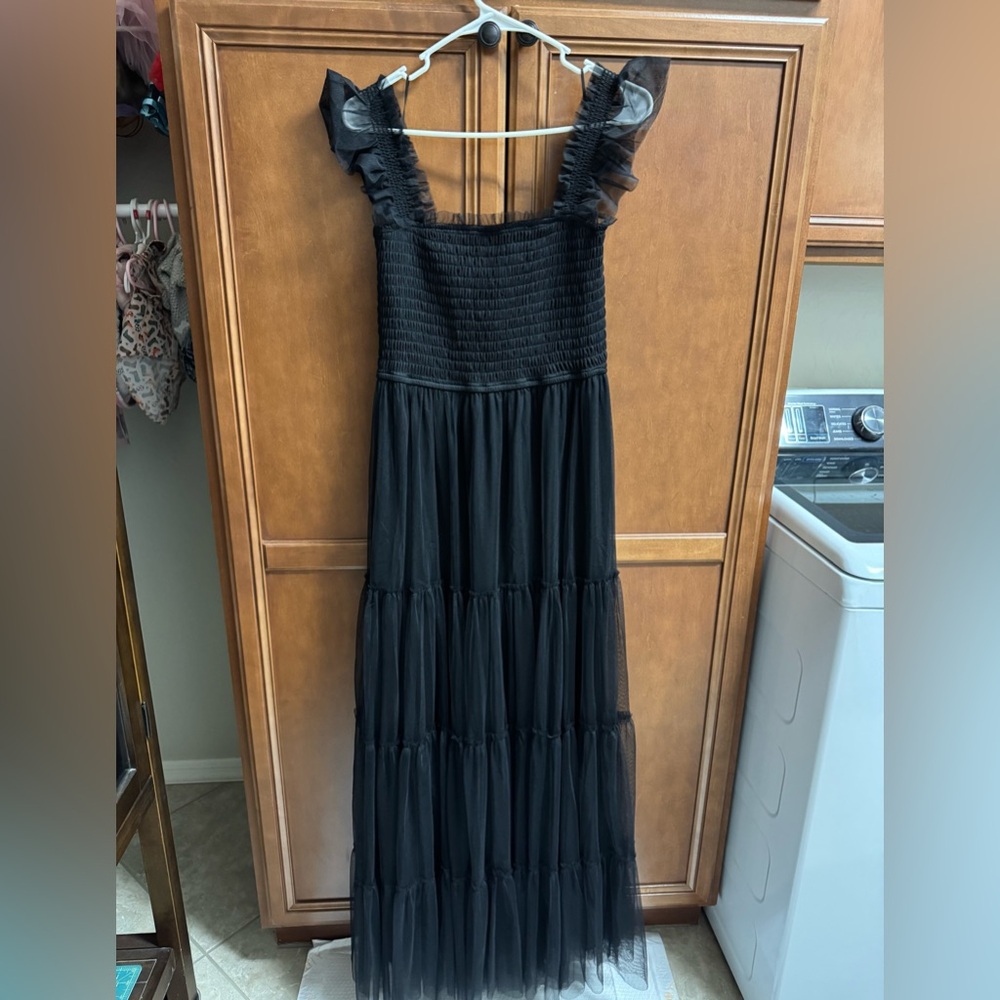 Audrey Parks x Franchesca’s Black Floor Length Tulle Gown